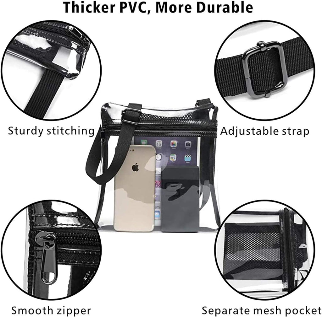 Clear Stadium Approved Crossbody Bag - Stylish Concert Purse for Women