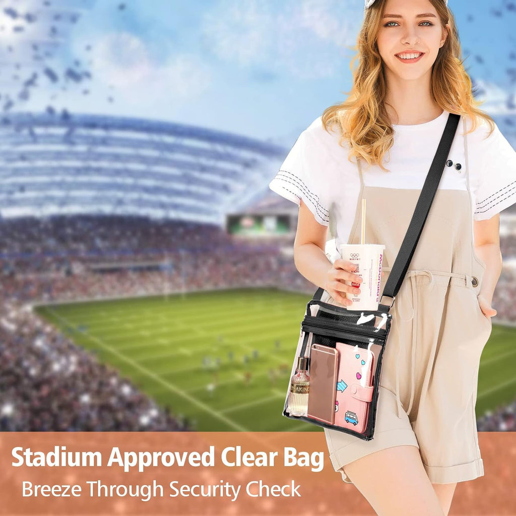 Clear Stadium Approved Crossbody Bag - Stylish Concert Purse for Women