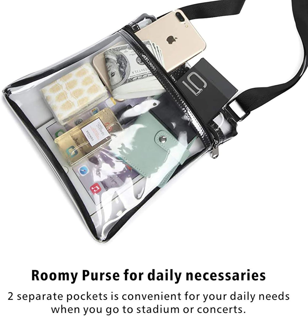 Clear Stadium Approved Crossbody Bag - Stylish Concert Purse for Women